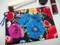 Padded Zipper Cosmetic Jewelry Pouch in Bright Floral Collage Print product 4